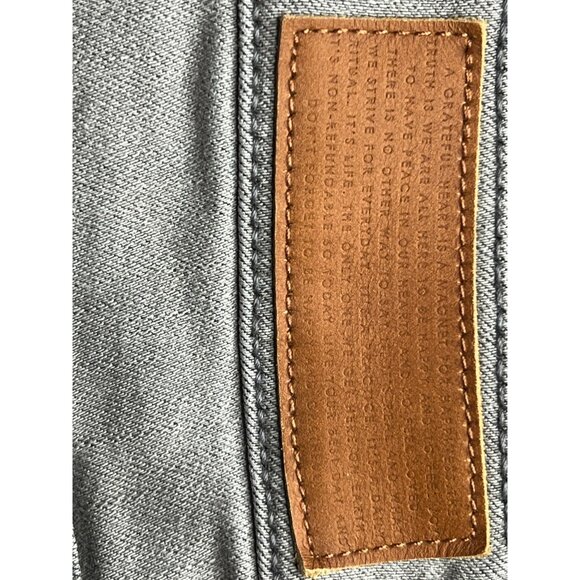 Peace Love World Women's Grey Straight Leg Jeans Size US-4 Cotton Blend Goth - Picture 7 of 10